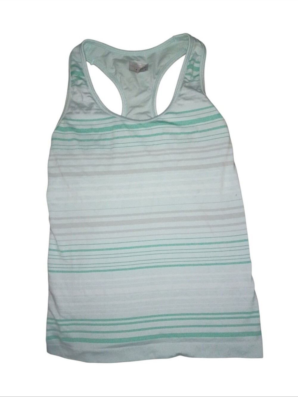 Athleta Women's Striped Racerback Tank Top - Mint/White